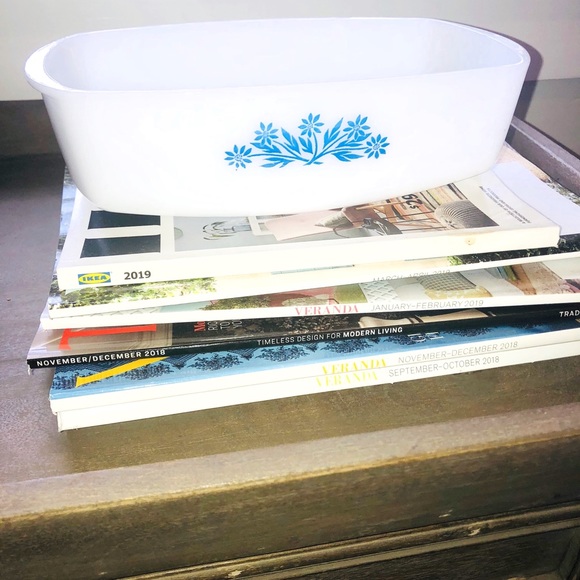 Pyrex Other - Vintage blue flora Pyrex oblong baking dish